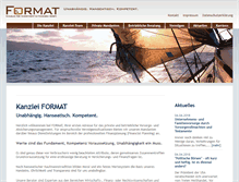 Tablet Screenshot of kanzlei-format.de